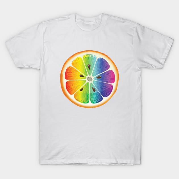 Rainbow Orange T-Shirt by ThinkingSimple